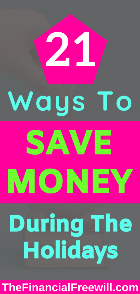 21 ways to save money during the holidays - Pinterest pin