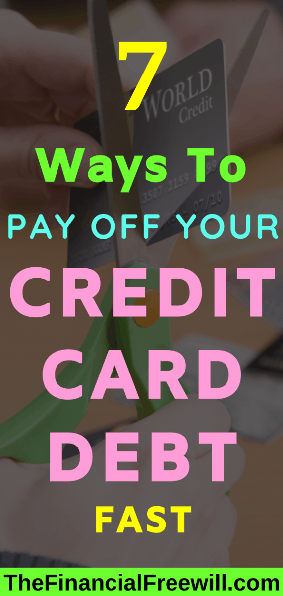 7 Ways To Pay Off Your Credit Card Debt Fast - Pinterest Pin